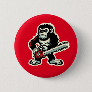 Badge Rond 5 Cm Chimp de scie