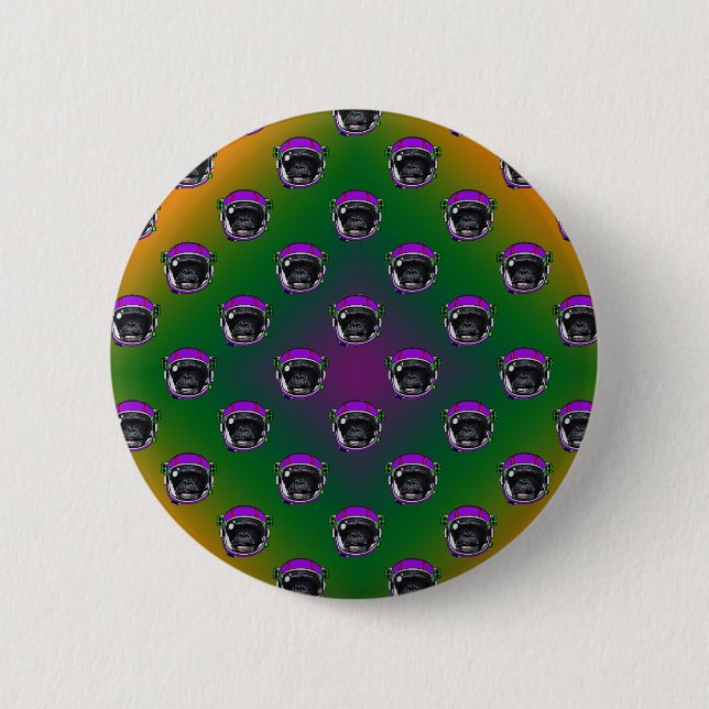Badge Rond 5 Cm Chimp. spatial (Devant)