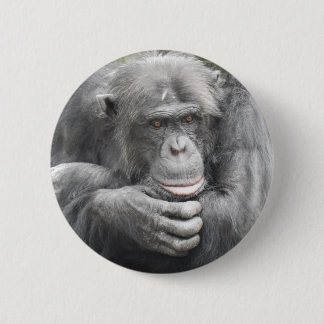 Badge Rond 5 Cm Chimpanzé contemporain