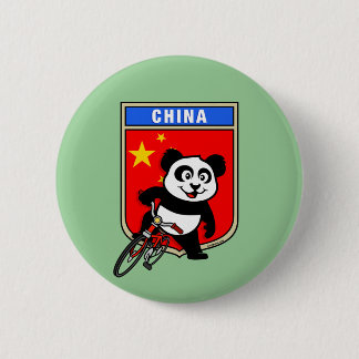 Badge Rond 5 Cm Chine à vélo
