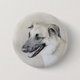 Badge Rond 5 Cm Chinook (oreilles d'hélicoptère) Peinture - Chien