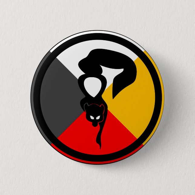 Badge Rond 5 Cm Chippewa Dodem Waabizheshi (Devant)