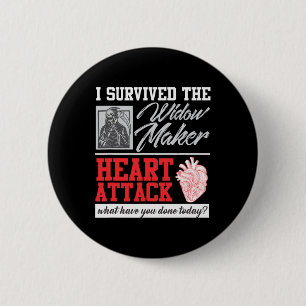 Badge Rond 5 Cm Chirurgie cardiaque Survivor Veuve Maker Attaque c