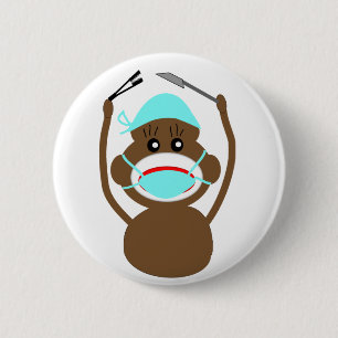 Badge Rond 5 Cm Chirurgie générale d'argent de