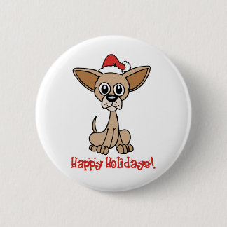 Badge Rond 5 Cm Chiwawa de Noël