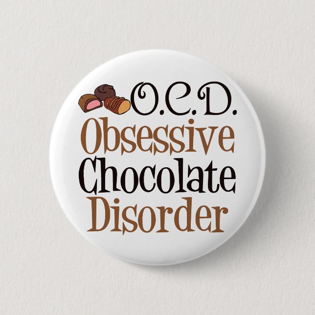 Badge Rond 5 Cm Chocolat drôle (Devant)