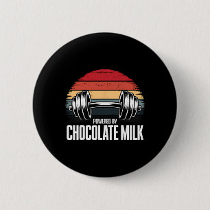 Badge Rond 5 Cm Chocolat Lait Salle De Fitness Fitness Exercice Bo