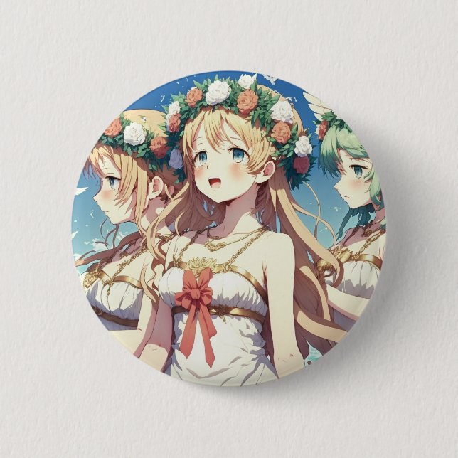 Badge Rond 5 Cm Choeur d'anime (Devant)