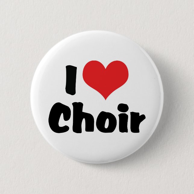 Badge Rond 5 Cm Chœur I Love Heart (Devant)