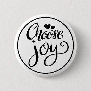 Badge Rond 5 Cm Choisissez Joie Inspirant de Positivité