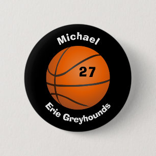 Badge Rond 5 Cm Choisissez votre basket-ball personnalisé par