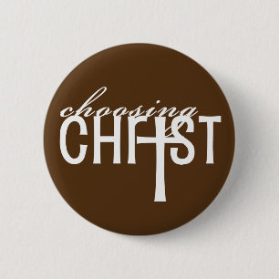 Badge Rond 5 Cm Choix du bouton du Christ