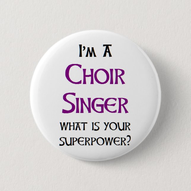 Badge Rond 5 Cm chorale chanteuse (Devant)