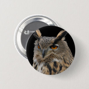 Badge Rond 5 Cm Chouette
