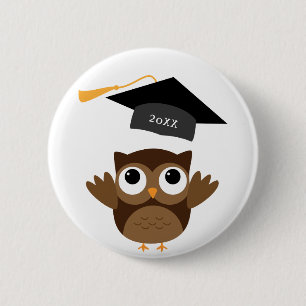 Badge Rond 5 Cm Chouette mignonne heureuse Promotion personnalis