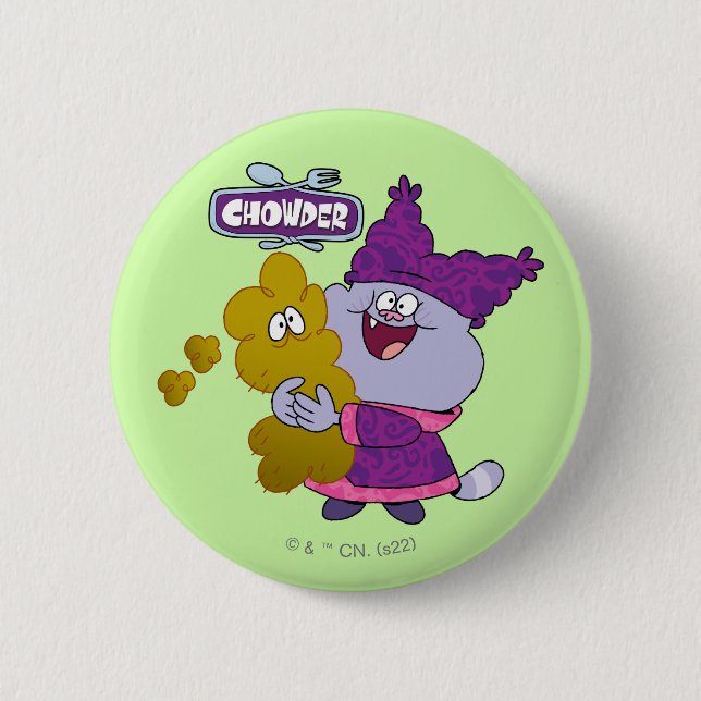 Badge Rond 5 Cm Chowder et Kimchi (Devant)