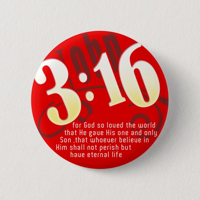 Badge Rond 5 Cm Chrétien - 3h16 de John (Devant)