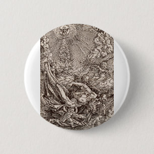 Badge Rond 5 Cm Christ né au ciel par les anges
