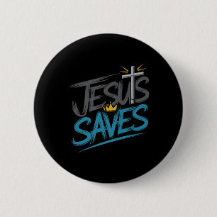 Badge Rond 5 Cm Christan Jésus économise Premium