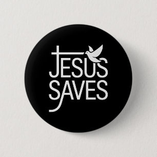 Badge Rond 5 Cm Christan Jésus économise Premium