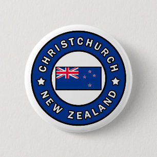 Badge Rond 5 Cm Christchurch Nouvelle-Zélande