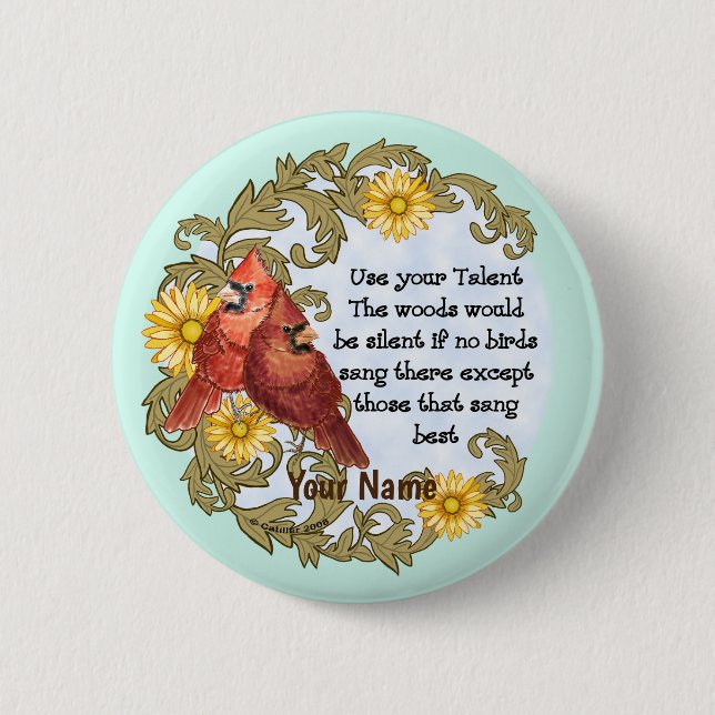 Badge Rond 5 Cm Christian Cardinals Talent (Devant)