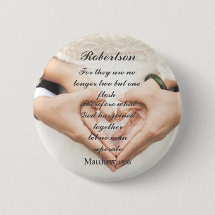 Badge Rond 5 Cm Christian Scripture Mariage Photo