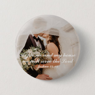 Badge Rond 5 Cm Christian Scripture Mariage Photo