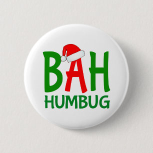 Badge Rond 5 Cm Christmas bah humbug ebenezer scrooge Design