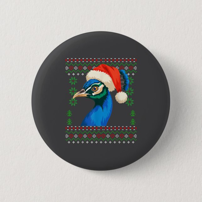Badge Rond 5 Cm Christmas Pea Ugly Xmas Sweater  (Devant)