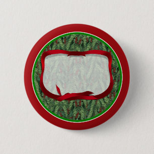 Badge Rond 5 Cm Christmas Tree Background