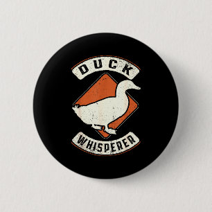 Badge Rond 5 Cm Chuchoteur de Canard Vintage Clic Rétro Amour pour