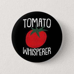 Badge Rond 5 Cm Chuchoteur de tomates Fête des pères Jardinage Pap