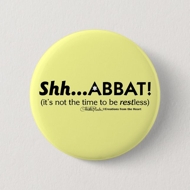 Badge Rond 5 Cm Chut...abbat ! (Devant)