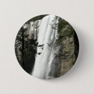 Badge Rond 5 Cm Chute de Vernal III dans le parc national de Yosem
