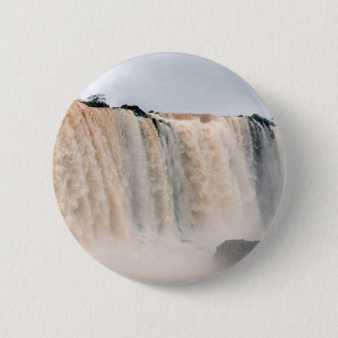 Badge Rond 5 Cm Chutes d'Iguazu Brésil / Argentine