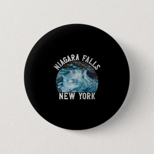Badge Rond 5 Cm Chutes du Niagara New York Ny