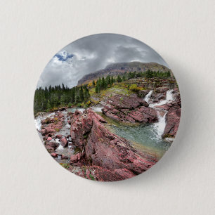 Badge Rond 5 Cm Chutes Redrock - Parc national des Glaciers