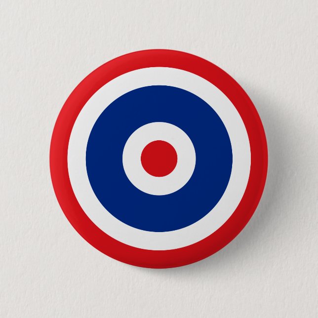 Badge Rond 5 Cm Cible du drapeau thaïlandais (Devant)
