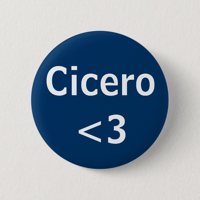 Badge Rond 5 Cm Cicero Roman avocat amour (Devant)
