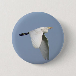 Badge Rond 5 Cm Cigogne de vol