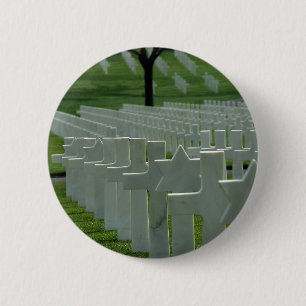 Badge Rond 5 Cm Cimetière de la deuxième guerre mondiale, Jour d