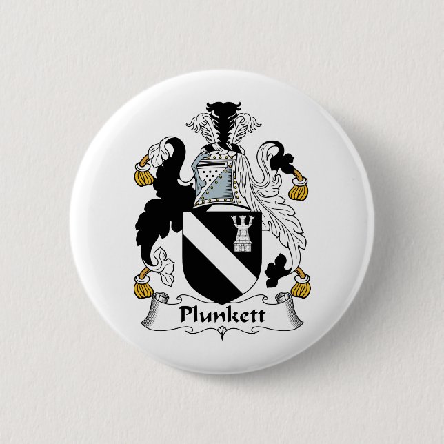 Badge Rond 5 Cm Cimier de la famille Plunkett (Devant)
