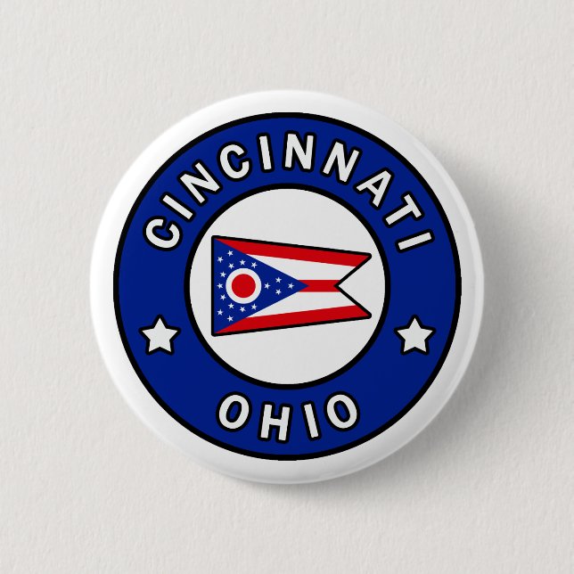 Badge Rond 5 Cm Cincinnati Ohio (Devant)