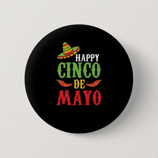 Badge Rond 5 Cm Cinco De Mayo (Devant)