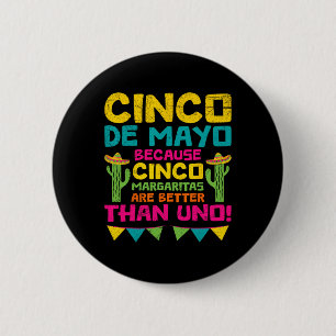 Badge Rond 5 Cm Cinco De Mayo Becauso Cinco Margaritas