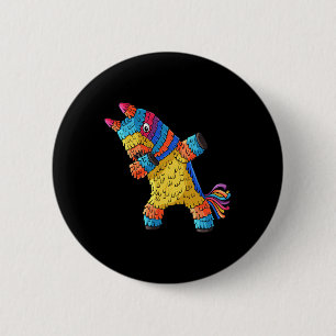 Badge Rond 5 Cm Cinco De Mayo Dabbing Donkey Pinata Funny Mexicain