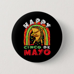 Badge Rond 5 Cm Cinco De Mayo Dabbing Taco Rainbow Mexican Festiva