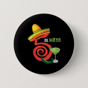 Badge Rond 5 Cm Cinco De Mayo Fiesta Design Camisa 5 De Mayo Viva
