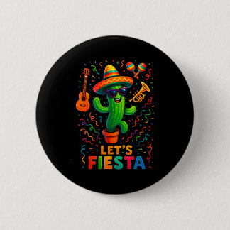 Badge Rond 5 Cm Cinco de mayo mexican cactus party funny letsCinco